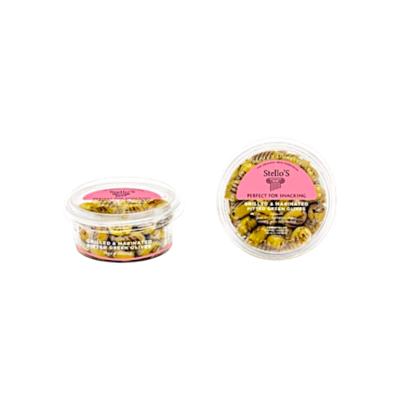 Stellos Grilled&amp;Marinated Pitted Green Olives 170gr